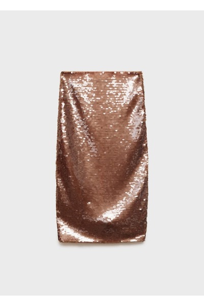 MANGO Woman Payetli midi etek