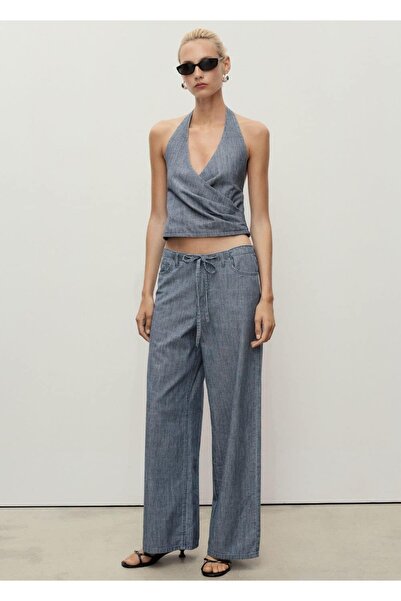 MANGO Woman Kemerli wideleg jean pantolon