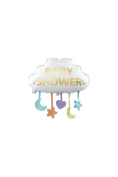 DODOMAR Foil Balloon Cloud 62,5X65,5 Baby Shower Baby Shower Foil Balloon Shaped with Pendulum