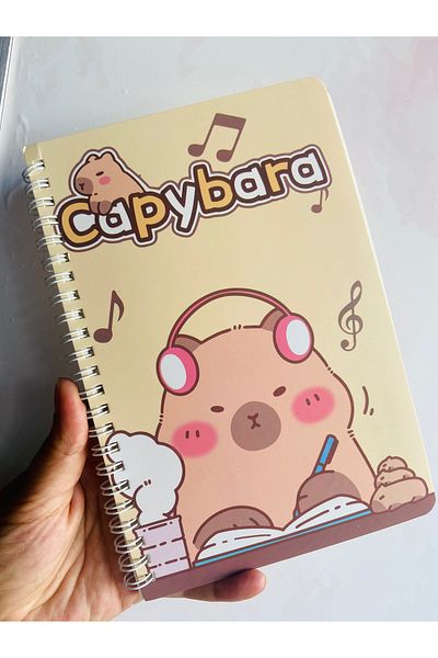 synshop Caiet cu spirală în dungi Capybara Capybara
