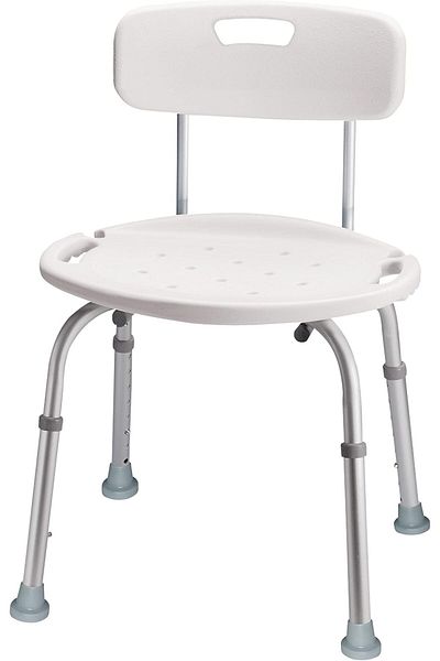 CAREX Bath Chair and Shower Chair with Back - Shower Seat for Elderly, Handicap, and Disabled, 300lb
