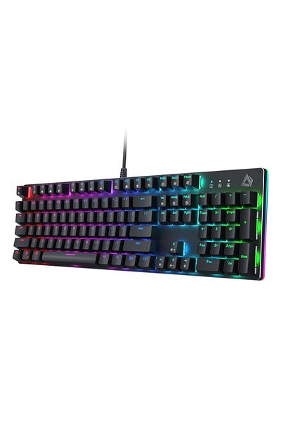 AUKEY Mechanical Wired Keyboard 104 Keys with Gaming Software KMG12 Black