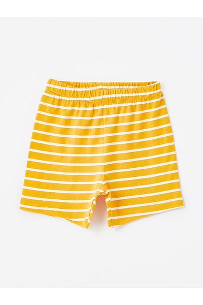 LC Waikiki Striped Baby Boy Shorts with Elastic Waist