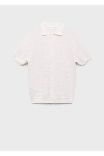 MANGO Man Düğümlü koton gömlek