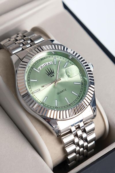 WATCHOFROYAL Lumen Romanum Silver Green Wristwatch