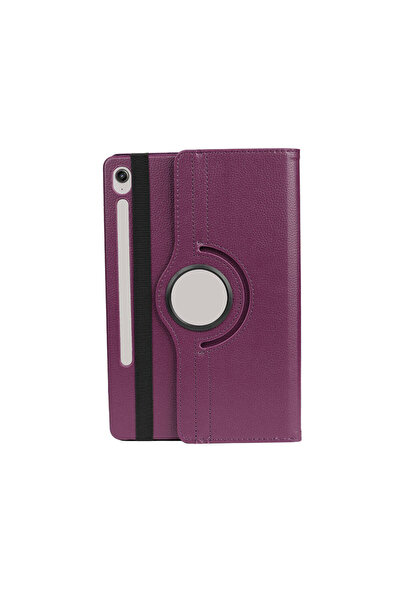 HazırdaVar Galaxy Tab S9 Fe Compatible Hzrv Rotatable Stand Case-Purple