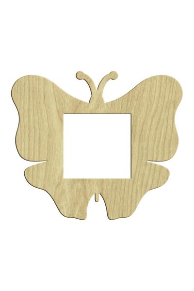 İstanbul Hobi Butterfly Wooden Plate 16X19Cm L-081