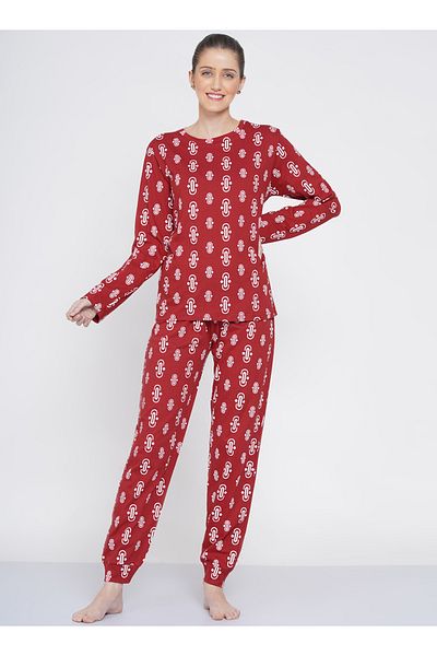 LAUREN SMITH Women's Pajama Set Long Sleeve Top with pants 2 Piece Sleepwear Cotton Ladies Soft Pjs Lounge Set