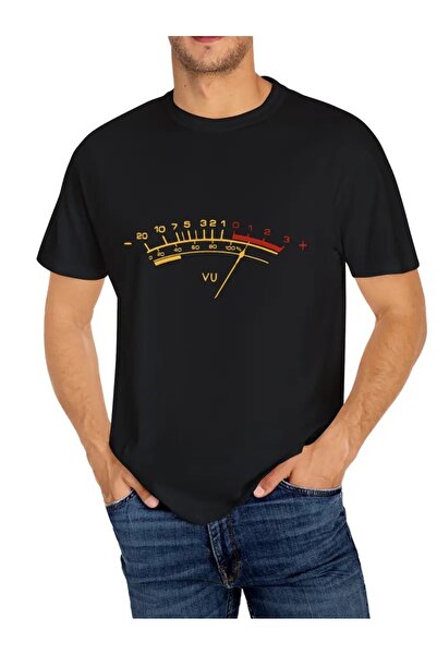 PERISENSE تي شيرت أسود للجنسين للنساء/الرجال مطبوع عليه رقبة دائرية وأكمام قص...