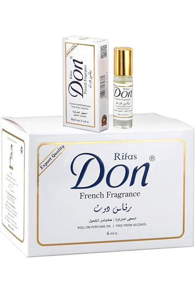 Rifas Don French fragrance roll-on without alcohol by Rifas DON, 6ml, pack of 12 pieces