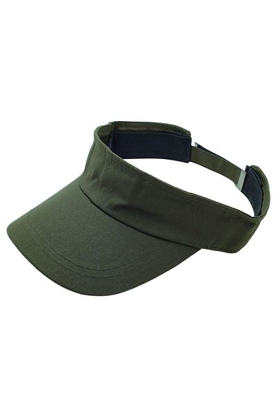 AXE SPORTSWEAR Army Green Adjustable Velcro Visor Hat Uv Sunscreen Daily Beach Tennis Hat