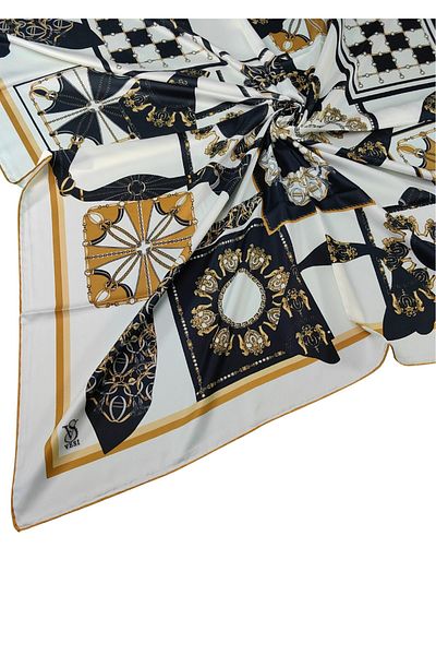 mim eşarp VESİ Φουλάρι Αθλητικό Φουλάρι Twill με σχέδιο 120x120 cm