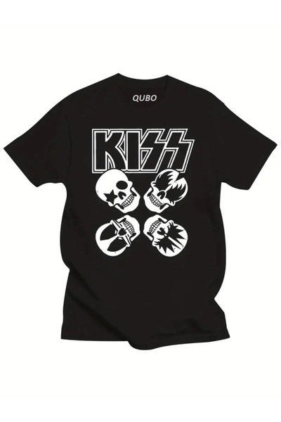 PERISENSE تي شيرت أسود للجنسين للنساء/الرجال مطبوع عليه رقبة دائرية وأكمام قص...