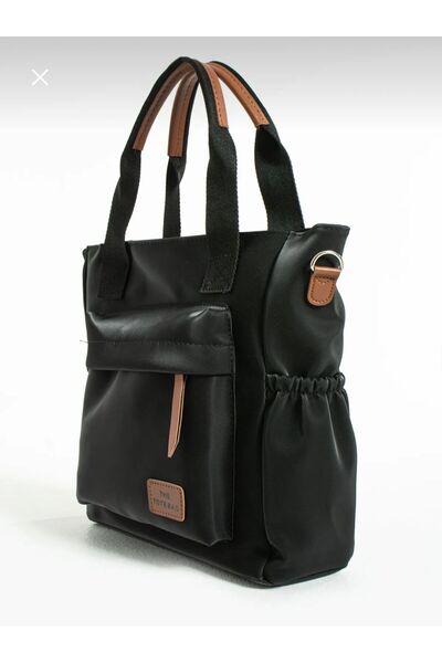 ÇANTA Çok Bölmeli Saten Cepli Su Geçirmez Kumaş Kolon Askılı Kadın Omuz Çantası