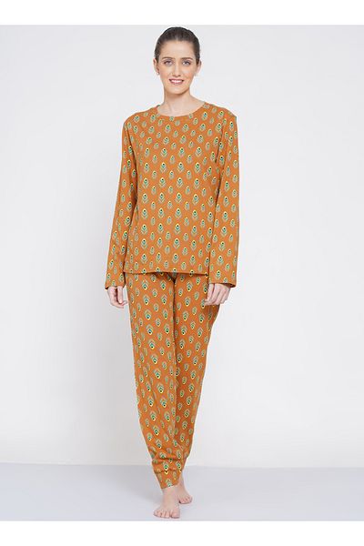 LAUREN SMITH Women's Pajama Set Long Sleeve Top with pants 2 Piece Sleepwear Cotton Ladies Soft Pjs Lounge Set