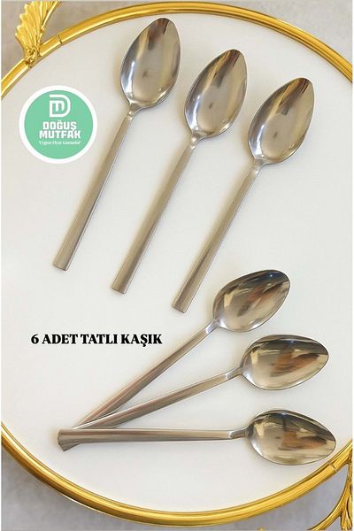 Doğuş Mutfak Sweet Spoon 6 Li 1.5 ml Stainless Steel Stick Model