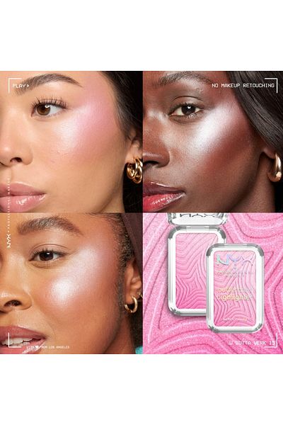 NYX Professi̇onal Makeup Buttermelt Highlighter Creamy Powder Illuminator - 15 U Butta Werk Blush
