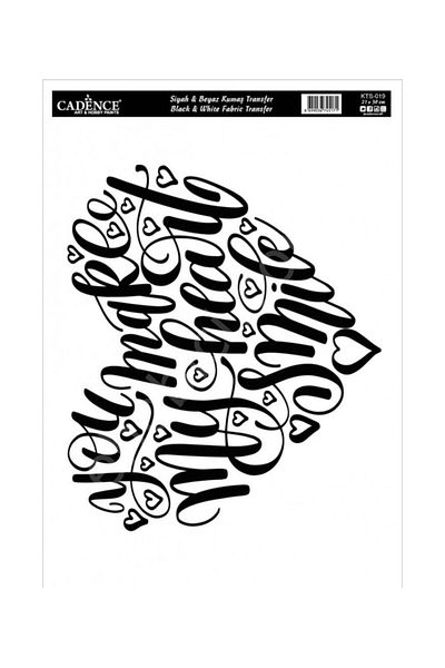 Cadence Kts-19 Black and White Fabric Transfer 21X30