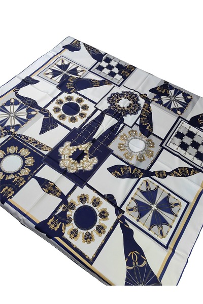 mim eşarp VESİ Φουλάρι Αθλητικό Φουλάρι Twill με σχέδιο 120x120 cm