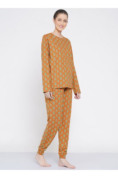 LAUREN SMITH Women's Pajama Set Long Sleeve Top with pants 2 Piece Sleepwear Cotton Ladies Soft Pjs Lounge Set