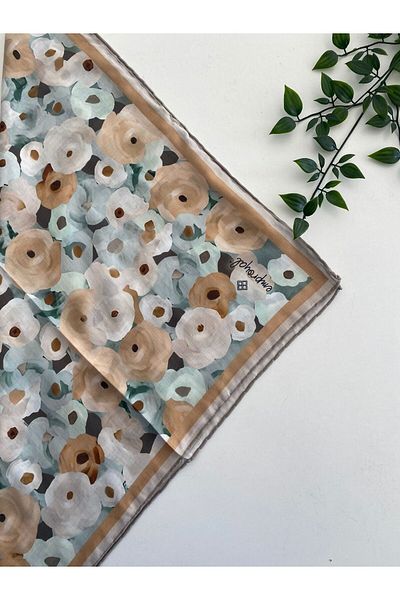 Emproyal Poppy Pattern Cotton Scarf