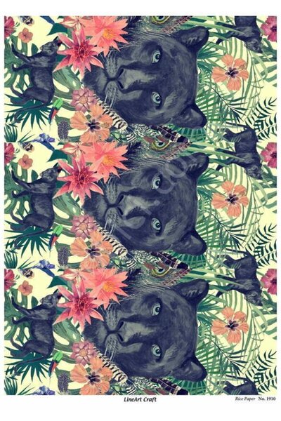 ehobici Lineart Brass Decopage Paper Model - 1910