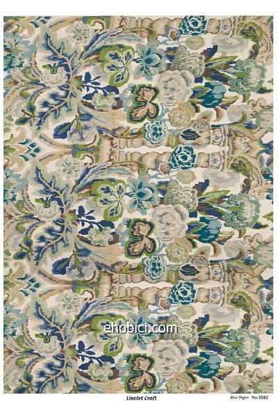 ehobici Lineart Rice Decopage Paper - 3582