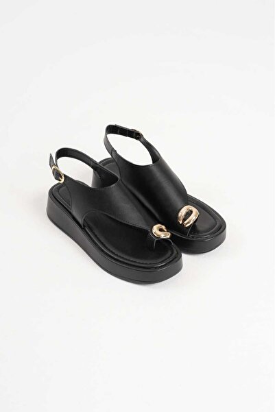 FEYZ BUTİK Feyz Boutique Wedges Flip Flops Buckle Ankle Strap Stylish Sandals