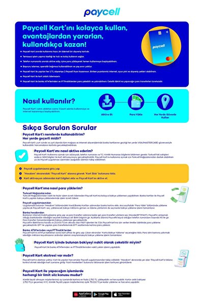 umitaksoy Paycell Marka Kart Fiziki Mavi mastercard