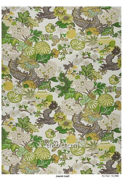 ehobici Lineart Rice Decopage Paper - 3586