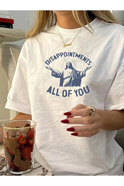 AEMİ Γυναικείο μπλουζάκι All Of You με στάμπα Oversize Crew Neck