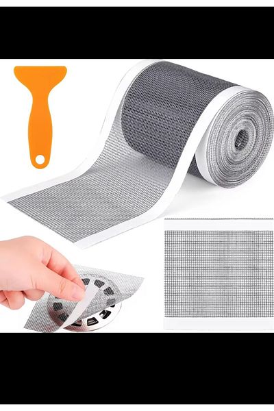 EMPA A V M 4 Mt Bathroom Balcony Adhesive Drain Strainer Fly Screen Repair Kit