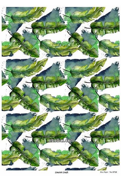 ehobici Lineart Rice Decopage Paper - 3718