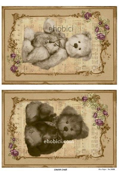 ehobici Lineart Brass Decopage Paper Model - 3436