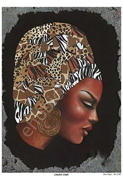 ehobici Lineart Brass Decopage Paper Model - 1787