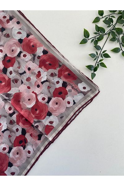 Emproyal Poppy Pattern Cotton Scarf
