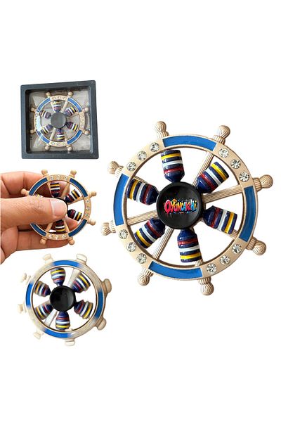 tmtoysandmore Metal Stress Wheel Fidget New Model 2-Piece Rudder Stress Shooter Special Boxed 03