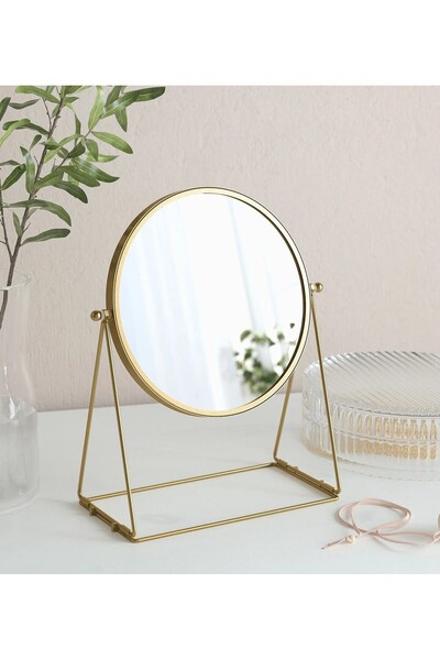 IKEA QUALİTY Büyüteçli Ayaklı Makyaj Aynası Çap 17 Cm İkea Çift Taraflı Döndü...