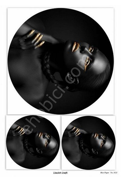 ehobici Lineart Craft Brass Decopage Paper Model - 1121