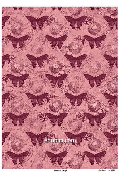 ehobici Lineart Rice Decopage Paper - 3551