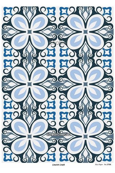 ehobici Lineart Rice Decopage Paper - 3708