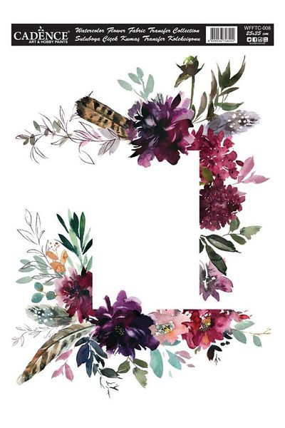Cadence Watercolor Flower Fabric Transfer Wfftc-008