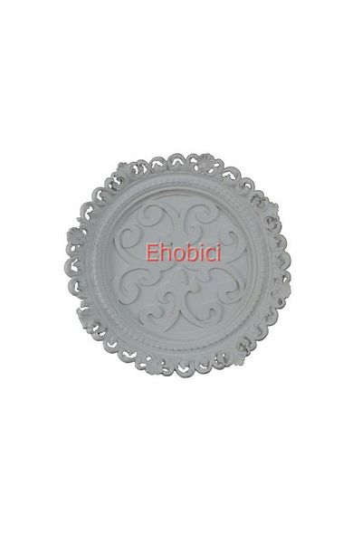 ehobici Polyester Round Embroidered Tray 26X26Cm T19