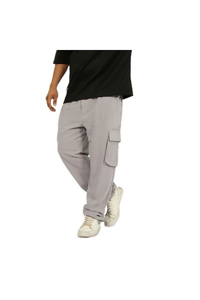 ALANAQA Oversized linen pants with side pockets