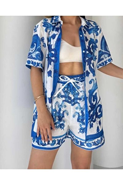 Butik Şenel Σετ πουκάμισο και σορτς με σχέδια Dg