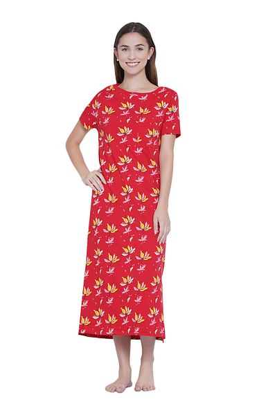 LAUREN SMITH Casual Printed Nightdress Light Green