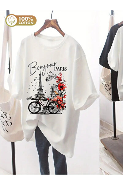 CLASİVA تي شيرت بونجوار باريس برقبة دائرية