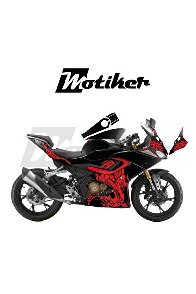 Motiker RKS SRK 125R Kaplama Motosiklet Sticker Etiket Modeli Dragon Desen Kı...