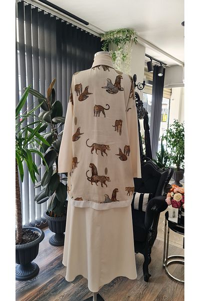 makbuleofficial Cămașă de damă din țesătură din satin de mătase cu model