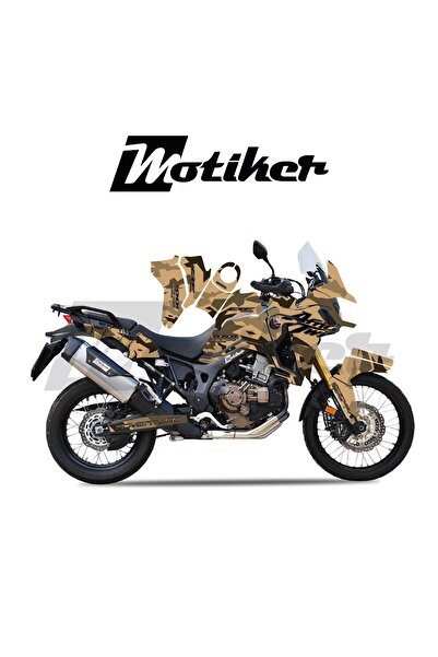 Motiker HONDA AFRICA TWIN CRF 1000L 2015-2019 Adventure Camouflage Parçalı Ka...